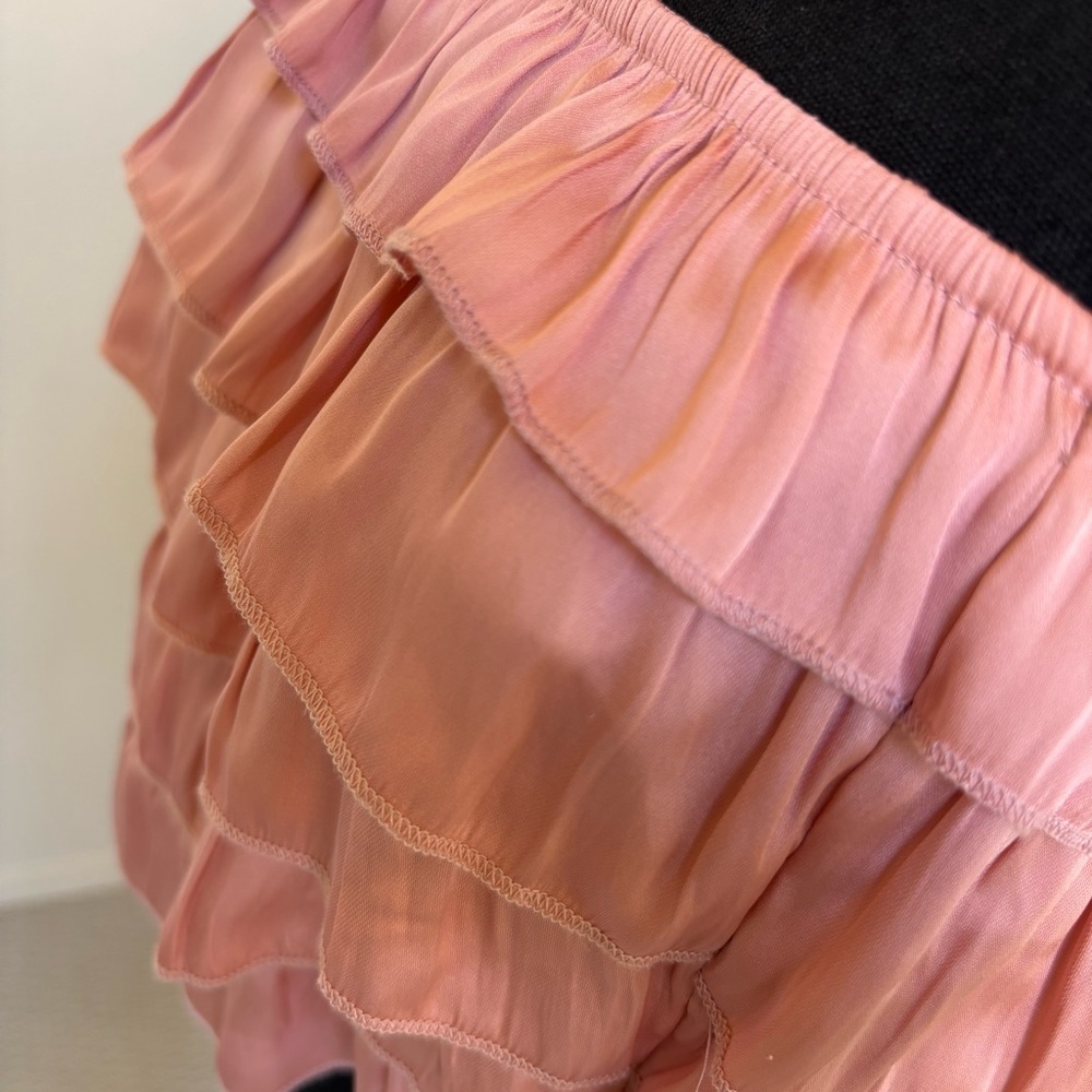 Strapless Ruffle Tube Top - Pink - Picture 8 of 12